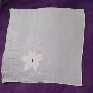 Floral Embroidered Handkerchief